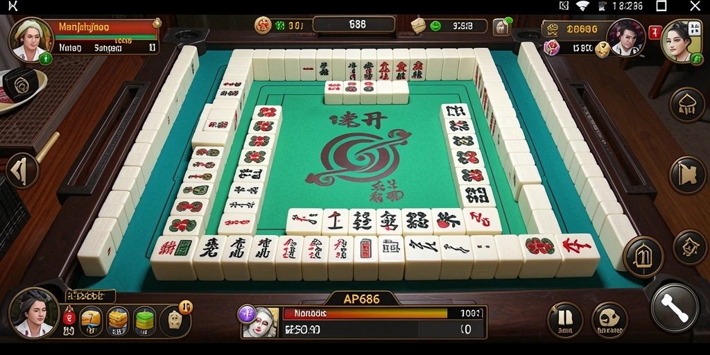 Tampilan gameplay Mahjong yang mengasyikkan di AP686.