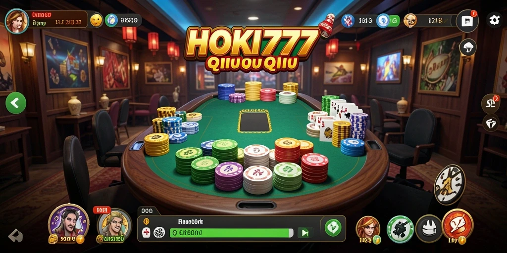 Tampilan menarik gameplay QiuQiu di HOKI777.