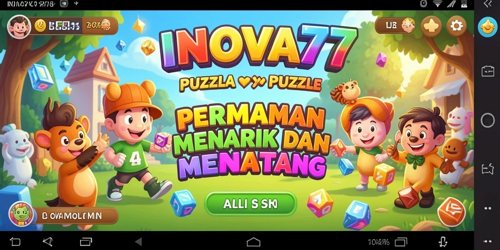 Tampilan screenshot gameplay dari INOVA77 menunjukkan tantangan Puzzle yang menawan.