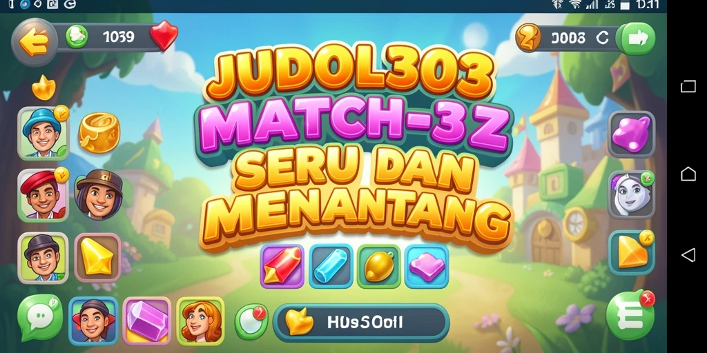 Screenshot gameplay JUDOL303 menunjukkan momen mencocokkan warna.