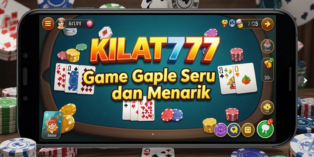 Tampilan gameplay KILAT777 yang menarik dengan kartu Gaple.