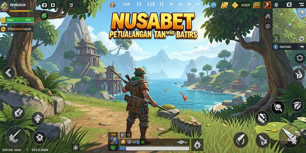 Gameplay NUSABET saat menjelajahi dunia terbuka yang menakjubkan.