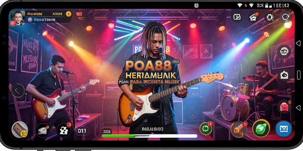 Tampilan gameplay menarik dari POA88 saat memainkan musik.